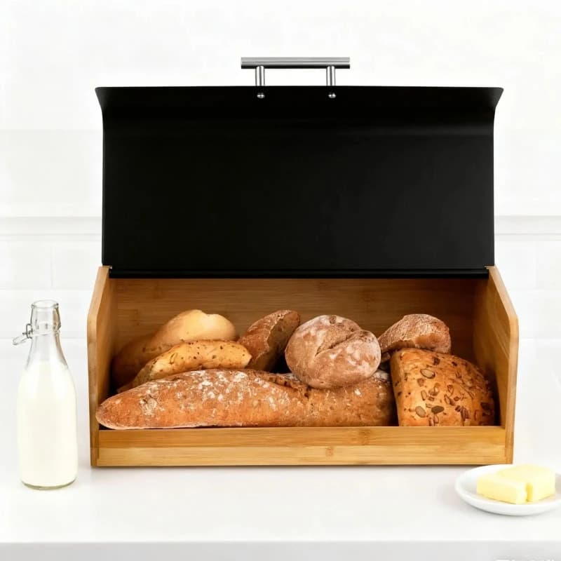 Scatola per il pane in ferro Organizzatore per la conservazione del pane Porta il pane Contenitore per la cucina per la cucina