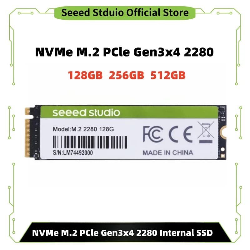 NVMe M.2 PCle Gen3x4 2280 Internal SSD M2 128G 256GB 512GB Solid State Drive compatible with Desktops Laptops