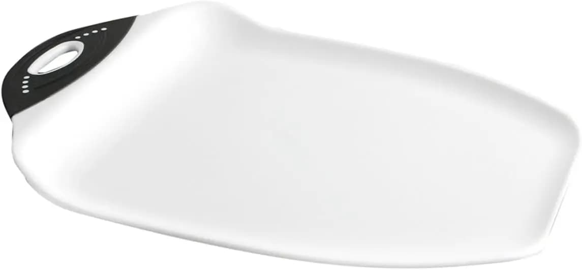 Tagliere Bianco con Manico Nero, 11x15 Pollici, Kitchen Tool Resistant for Easy Food Preparation