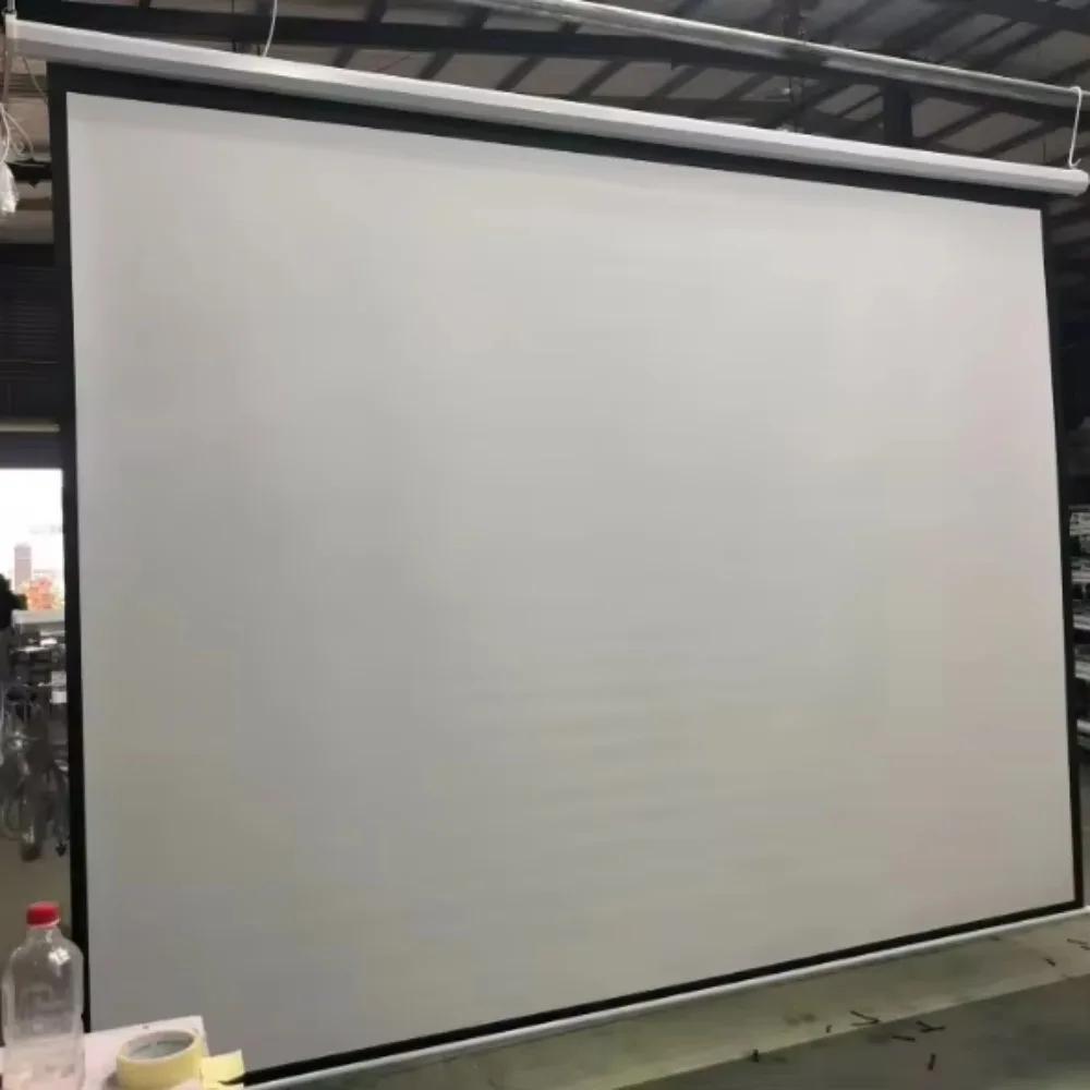 Schermo per proiettore motorizzato 150 pollici 180 pollici 200 pollici 300 pollici Parete Home Cinema Schermo per proiezione elettrica Personalizzazione dimensioni