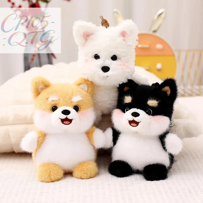 Hot Cute Dog Plush Keychain Cartoon Stuffed Animal Puppy Charm Bag Pendant Backpack Hanging Decoration Key Holder Gifts