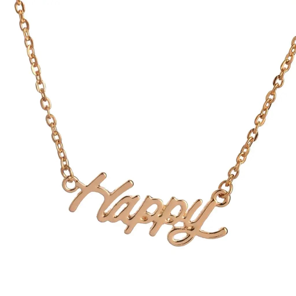 Collana Semplice in Lega con Ciondolo a Lettera, Gioiello Portafortuna per Donna, Accessorio per Feste e Balli