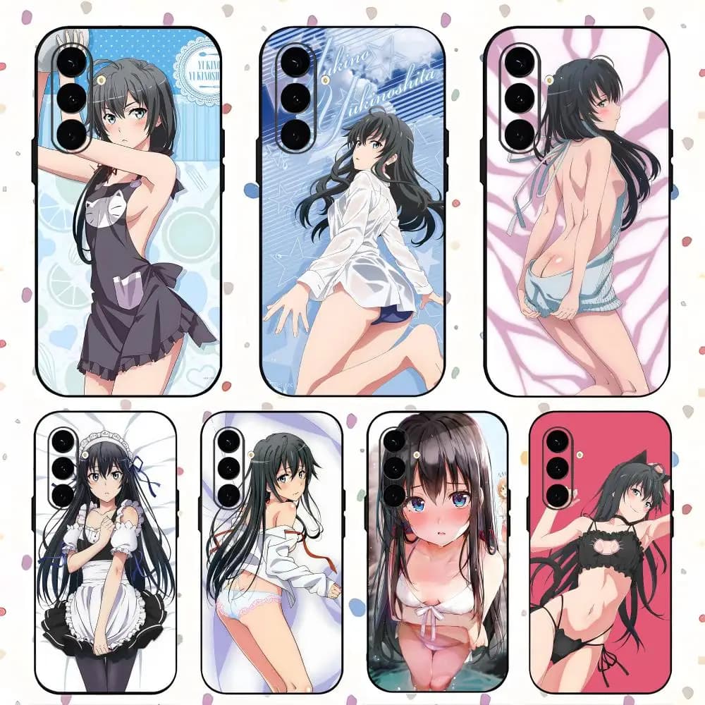 Anime Yukinoshita Yukino Phone Case For Samsung Galaxy S26 S25 S24 S23 S22 S21 Plus Ultra Fold A Soft Black