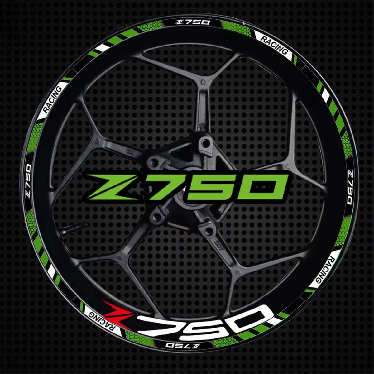 Per KAWASAKI Kawasaki Z750 Z 750 Mozzo Ruota Moto Adesivi Riflettente Cerchio Della Banda Nastro Da Corsa Moto Bike Decalcomanie Accessori