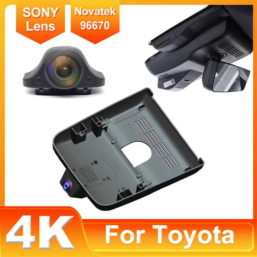 Telecamera DVR per auto 4K WiFi 3840*2160 per Toyota Alphard Vellfire 2023-2026, controllo tramite APP, connessione WiFi, aspetto OEM perfetto