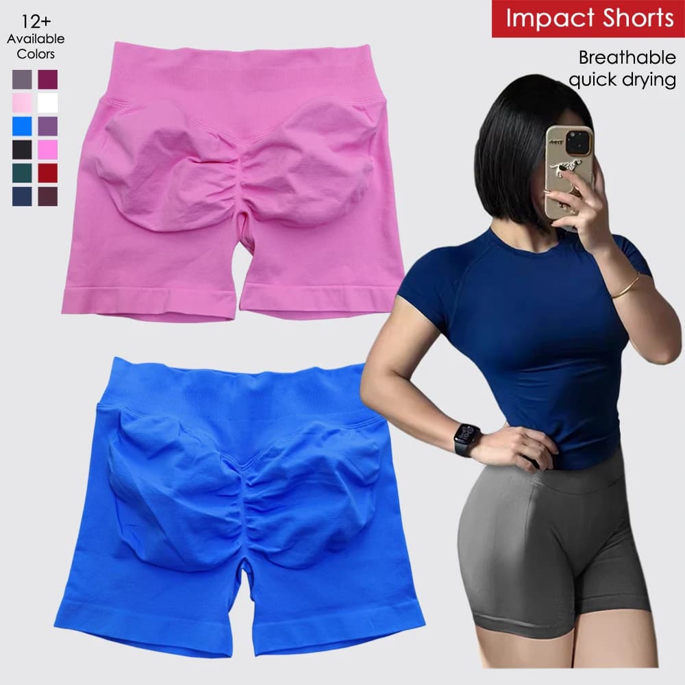 High Waist Yoga Shorts for Women, Push-Up Leggings for Gym, Sporty Clothing Modelling for High Impact Sports, Running, Cycling, Gym