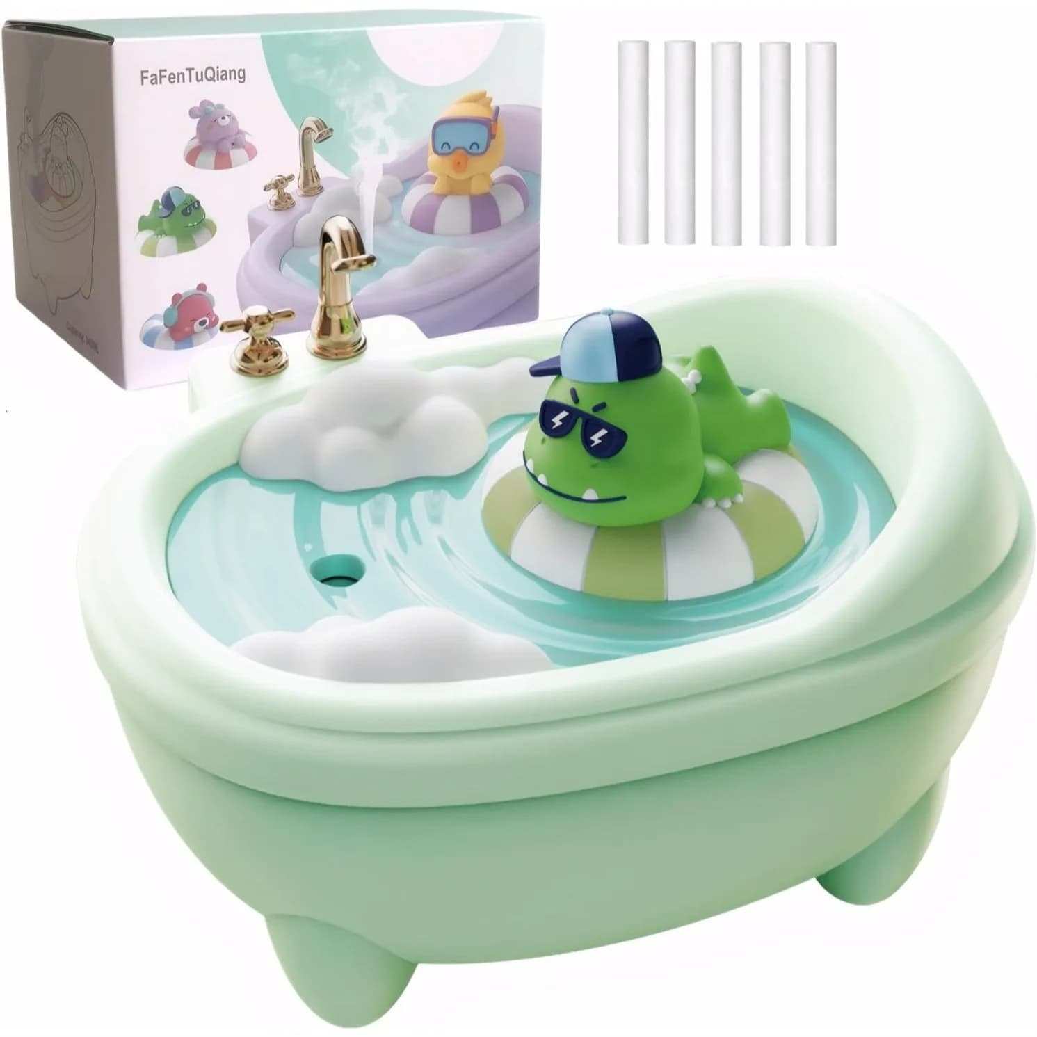 Umidificatore a nebbia fredda con riempimento dall'alto per camera da letto, umidificatore da scrivania silenzioso da 0,34 litri con spegnimento automatico, luce notturna colorata, facile da pulire, per
