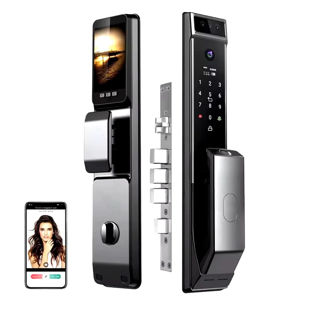 Porta per fotocamera digitale con serratura a chiave esterna intelligente, porta digitale