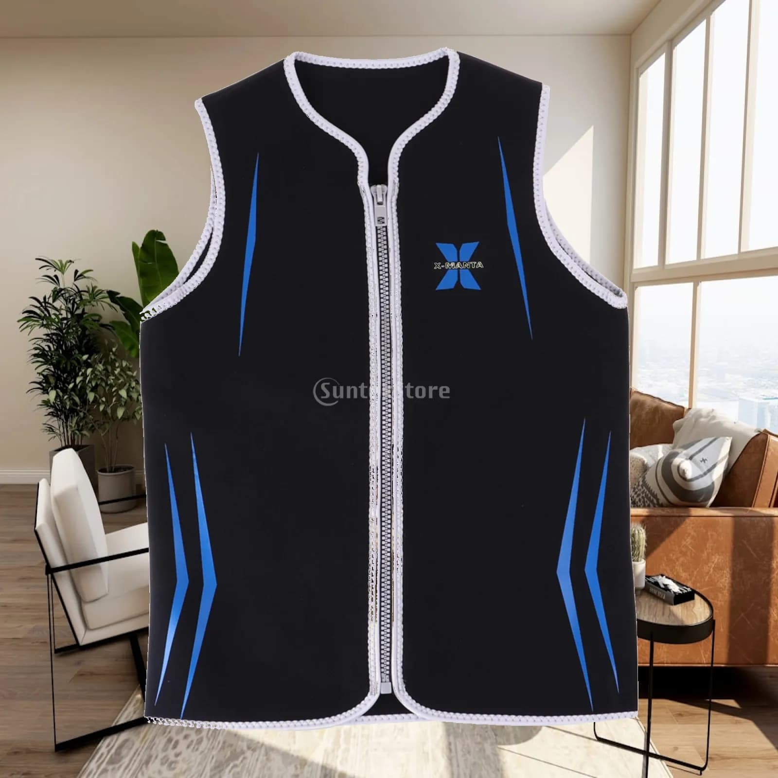 Neoprene Wetsuit Top Heavy Duty Zipper Rash Guard Jacket Spring Suit for Men Snorkeling Water Sports