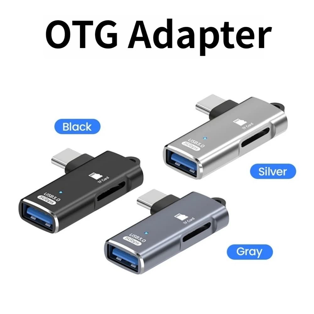 High Speed 2in1 USB 3.0 Type C TF Memory Card Reader OTG Adapter High Transfer Speed Card Reader For iPhone 15 Huawei Laptop PC