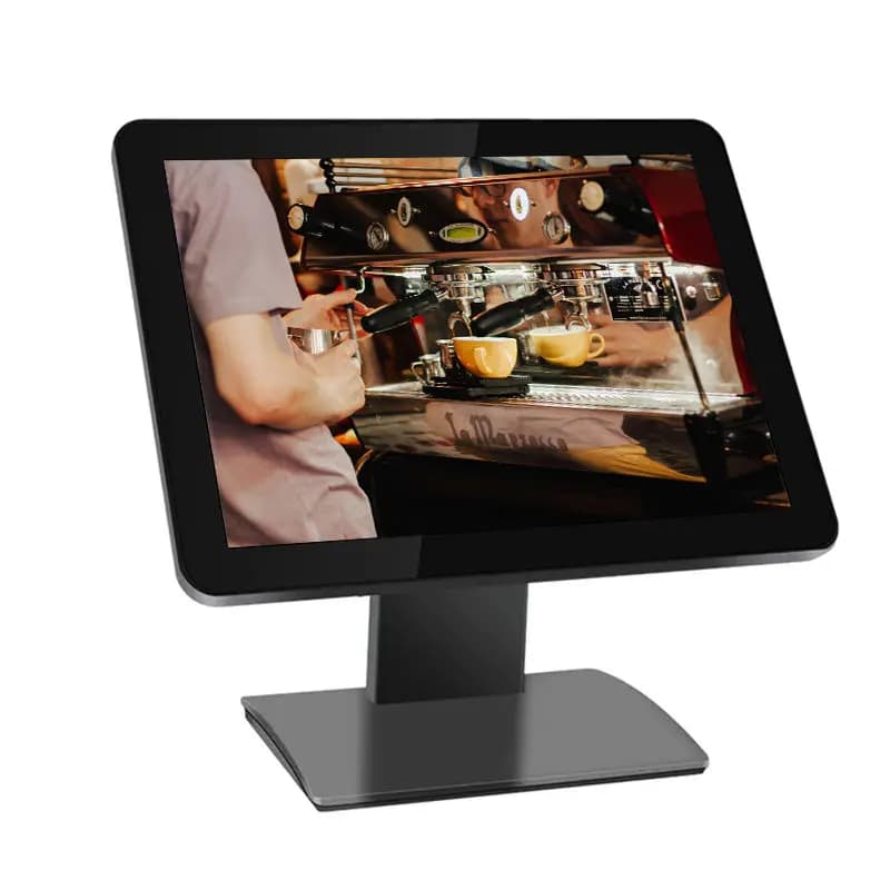 OEM Customizable 15 Inch 4:3 Capacitive Touch POS Machine Monitor Screen Stand USB/VGA For Marketplace Restaurant Retail