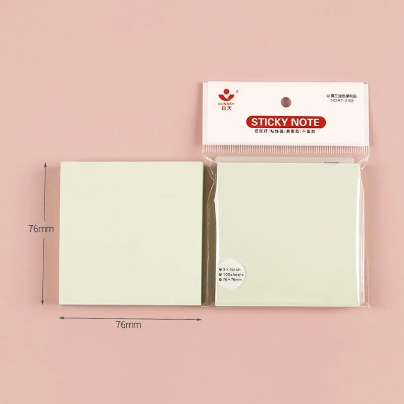 100 fogli Blocco note adesivi a colori Full Stick Ins Style Memo Blocco note Cancelleria per adesivi per messaggi per ufficio scolastico Pubblicato