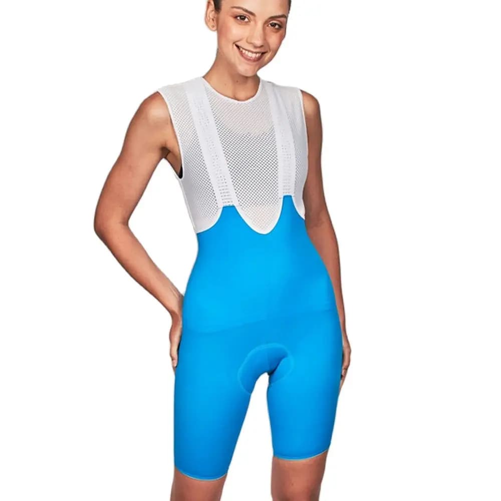 Ciclismo donna classico tinta unita salopette abbigliamento Outdoor ciclismo 5 ore ciclismo imbottito equitazione bavaglino collant Cuissard Velo Route
