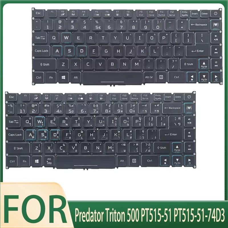 Nuovo Originale Del Computer Portatile/Notebook US/CZ RGB Colorato Tastiera Retroilluminata Meccanica per Acer Predator Triton 500 515 PT515-51
