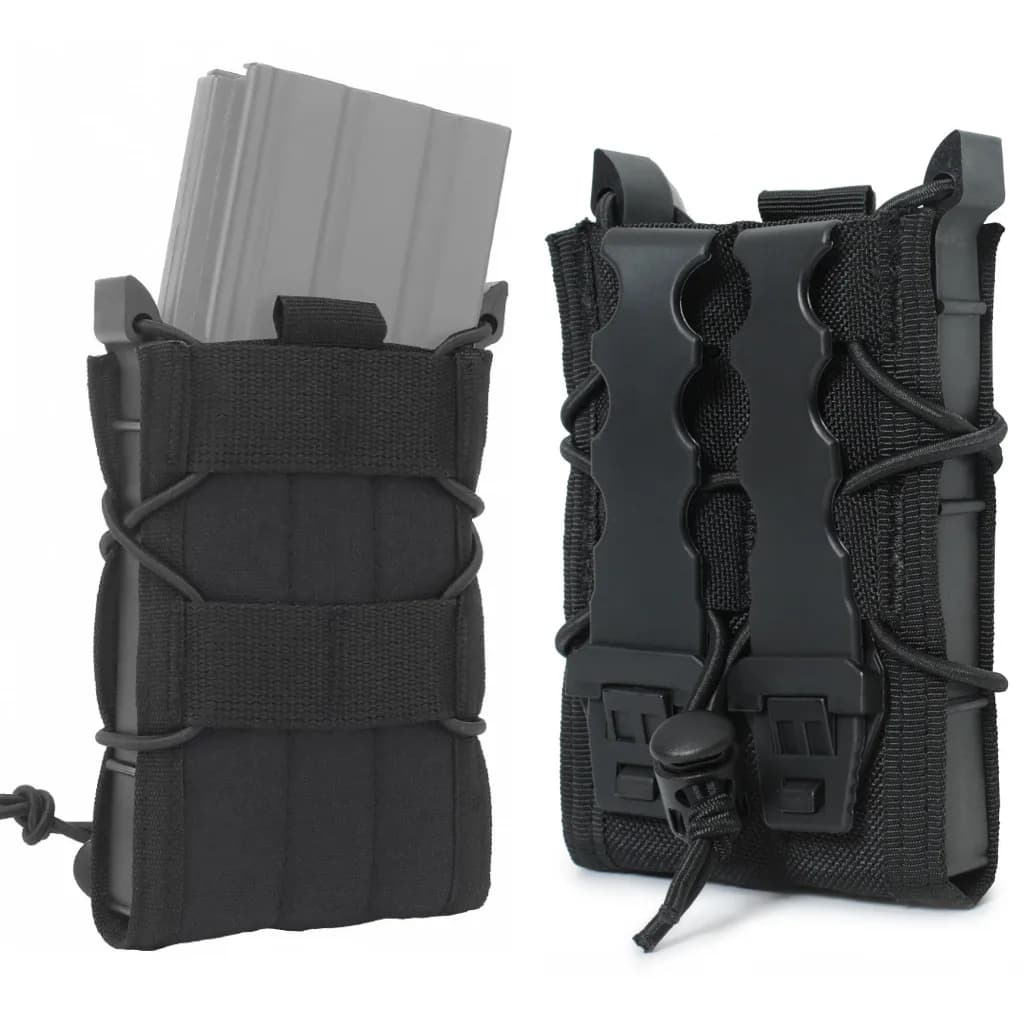 5.56 Molle Custodia singola per caricatore Porta caricatore M4 AK AR AR15 Custodia per caricatore per fucile Custodia per gilet Accessori per la caccia EDC Marsupio