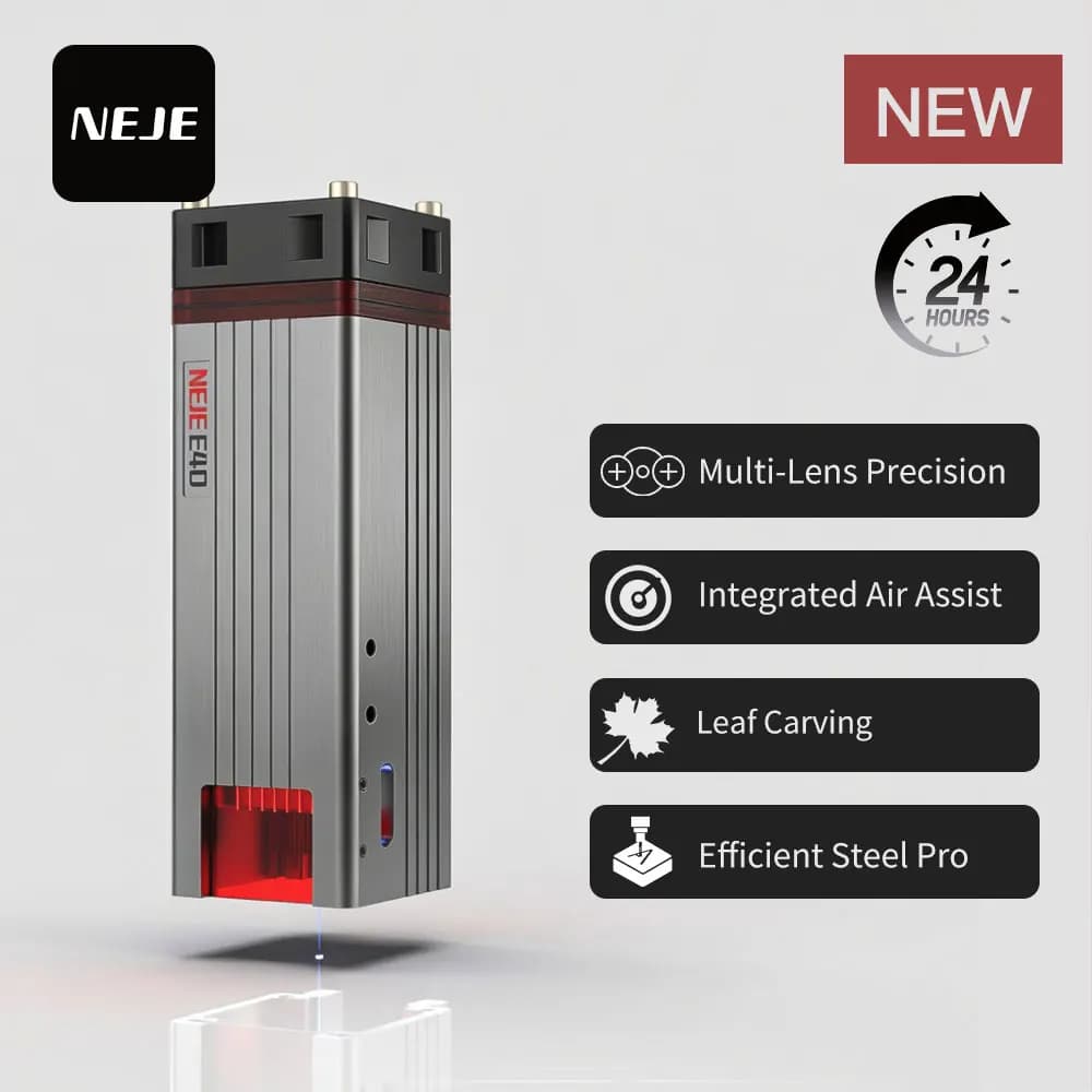 Kit Modulo Laser NEJE E40 40W con Funzione Air Assist per Incisione su Foglie, Testa Laser CNC per Taglio e Incisione Fai-da-Te