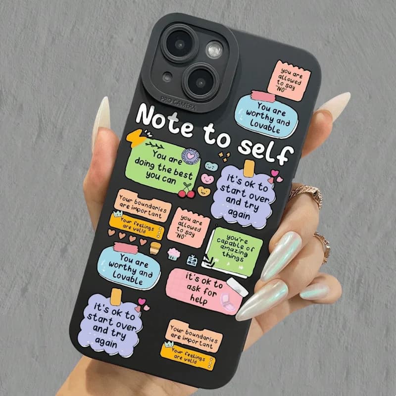 Inspirational quote pattern phone case suitable for iPhone 17 16 15 14 13 12 11 Pro/Max/Plus anti drop and shockproof back cover