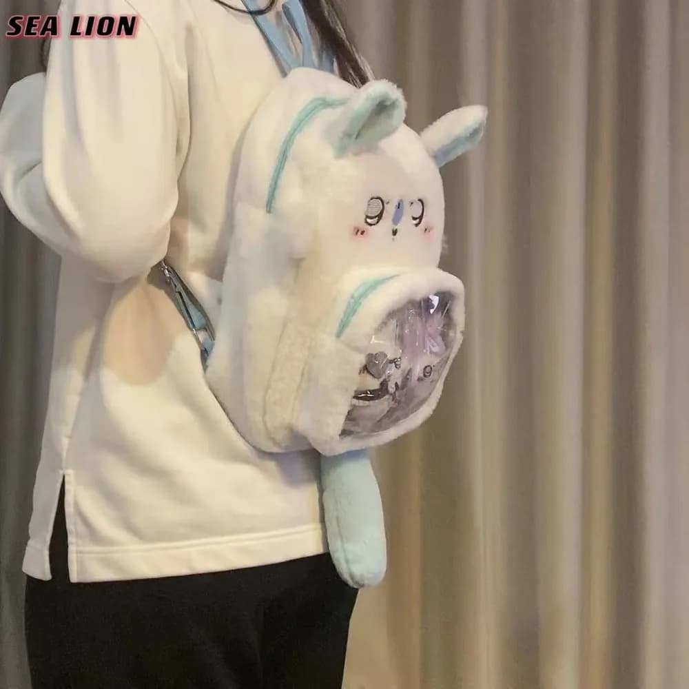 Borsa Chiikawa Fai-da-Te, Zaino Trasparente, Accessorio Anime Kawaii per Scuola, Viaggi e Uso Quotidiano
