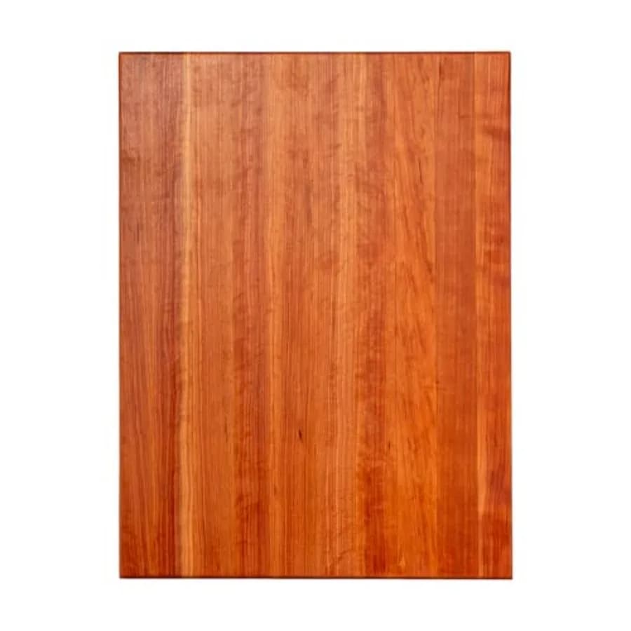 Tagliere Rettangolare in Legno di Ciliegio Serie R-Board 24"x18" Spessore 1.5" (3.8 cm) 13.5-lb, Blocco da Macellaio Reversibile con Bordo a Grana Naturale