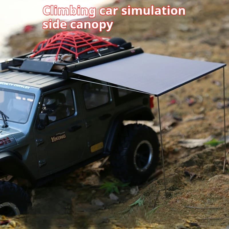 Auto da arrampicata Fuoristrada Rc Accessori per auto telecomandati Tenda Scx10 Tettuccio laterale per tetto Rete per bagagli Simulazione Mood Piece