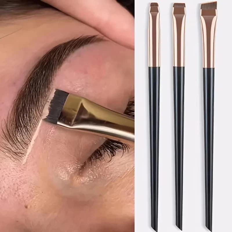 Set di 3/6/9 Pennelli per Eyeliner con Punta Obliqua, Pennello per Sopracciglia, Pennello per Eyeliner Ultra-Sottile, Pennello per Ombretto, Strumenti per il Trucco