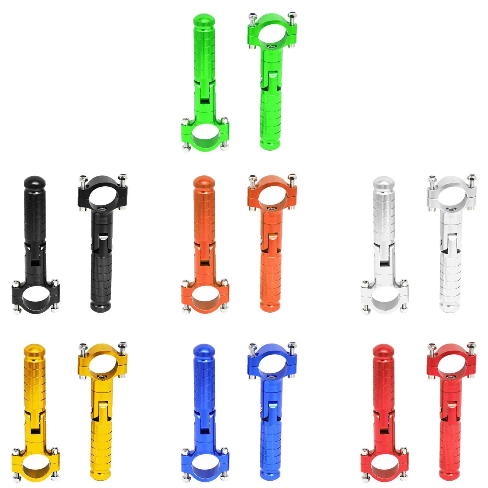 1 paio di poggiapiedi per moto, pezzi di ricambio, accessori antiscivolo, installazione facile, poggiapiedi pieghevoli per moto elettriche