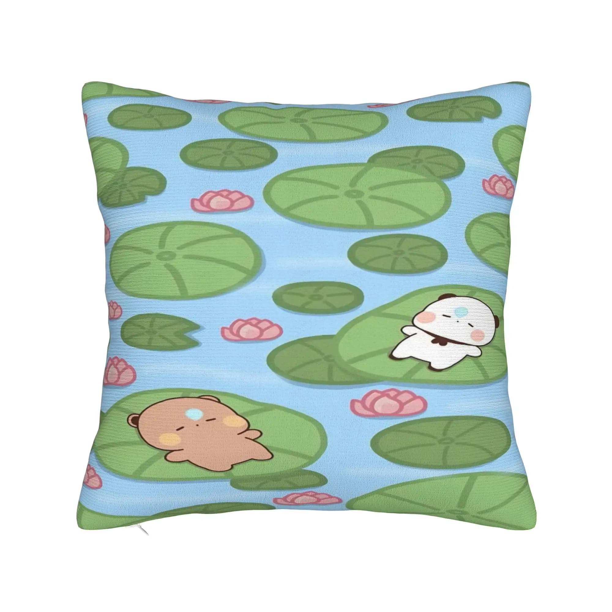 Federa per cuscino Panda Bear Bubu Dudu, morbida fodera per cuscino, federe Kawaii per divano, camera da letto