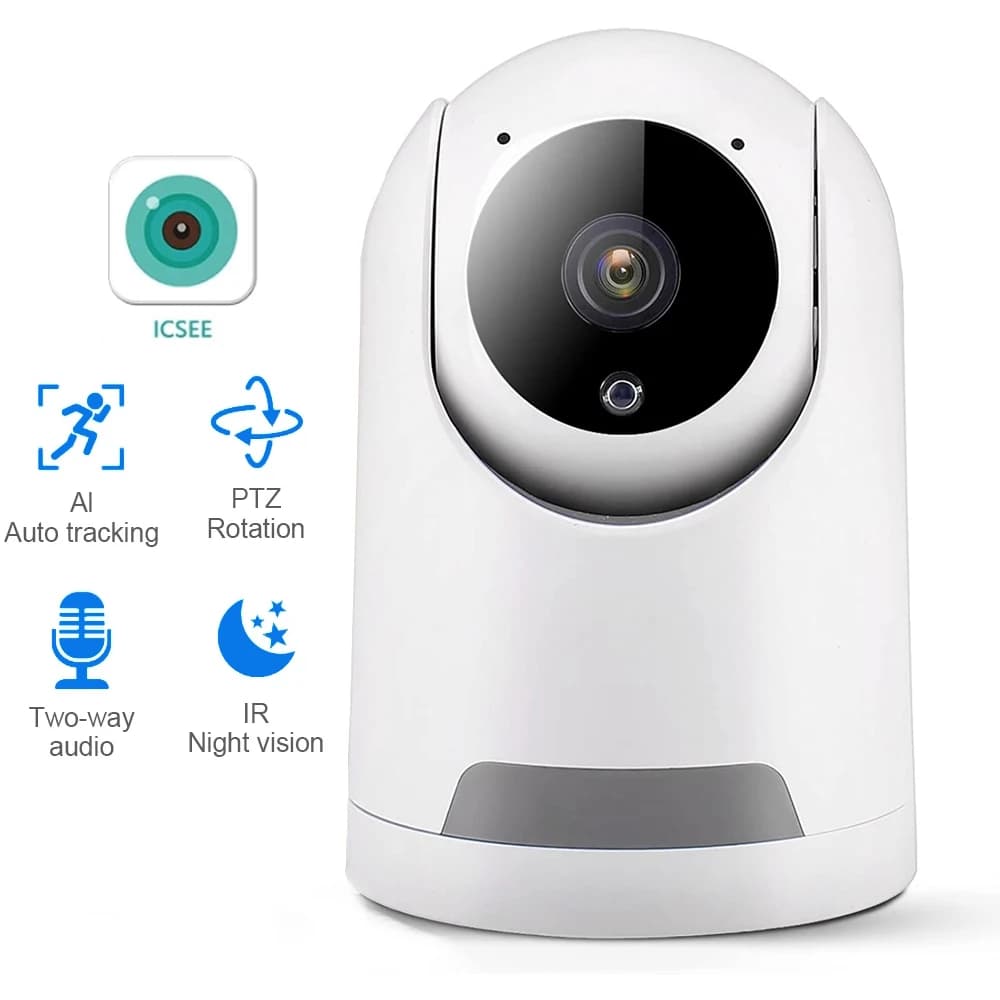 ICSEE 5MP Security WiFi Camera Indoor Wireless Mini IP Camera Baby Monitor Home Safe videosorveglianza Ai Auto Tracking PTZ