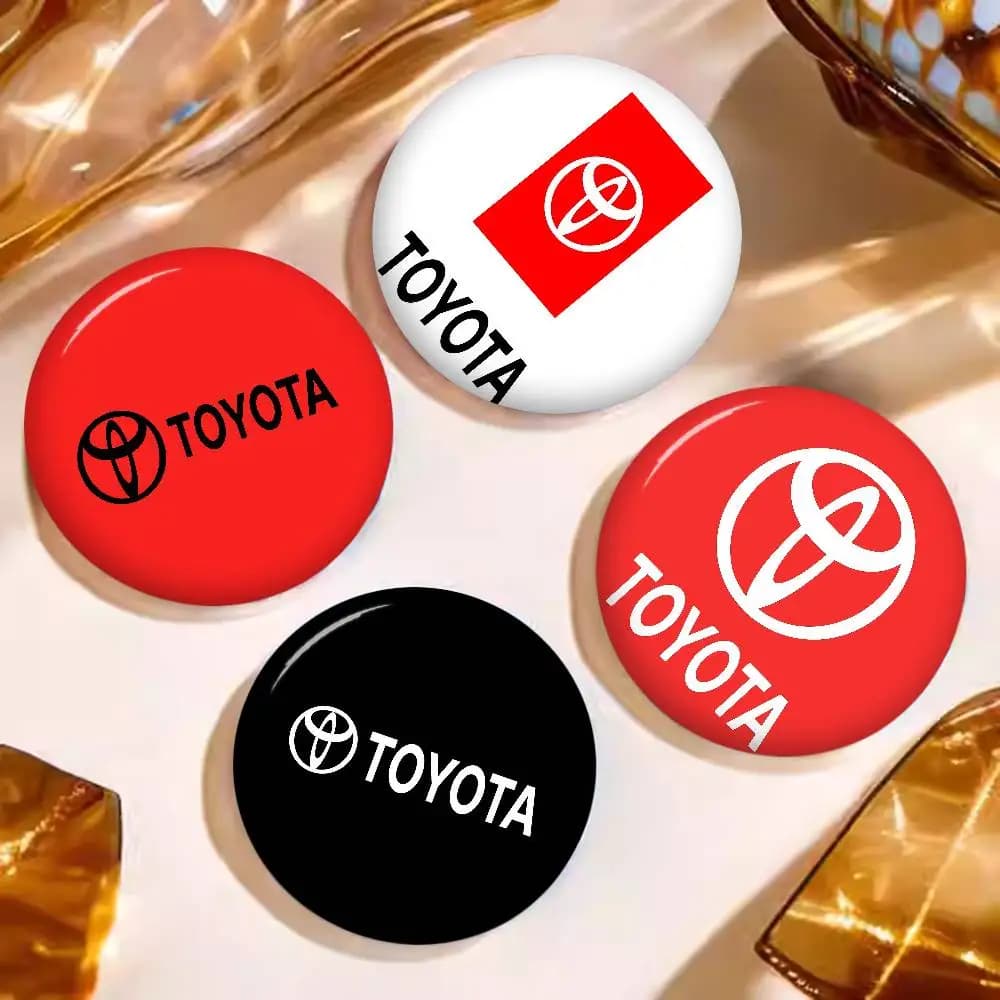 T-toyota LOGo Car Tinplate Soft Button Pin Brooch Metal Badge Custom Jewelry Accessories Hat Bag Lapel