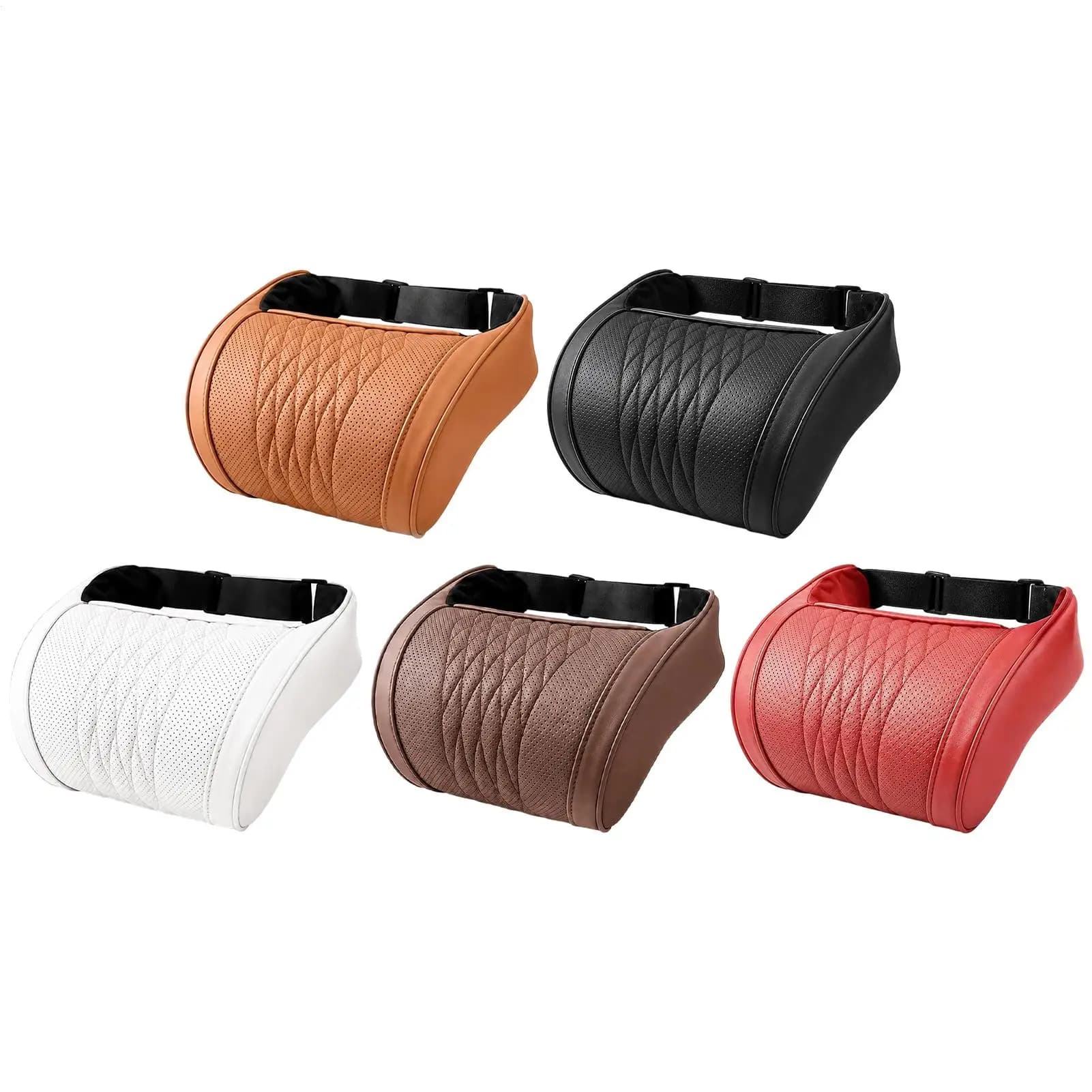 Universal 3D Leather Memory Foam Headrest Car Neck Pillow Support Neck Rest Pillow for Car Pain Relief Travel Neck Support