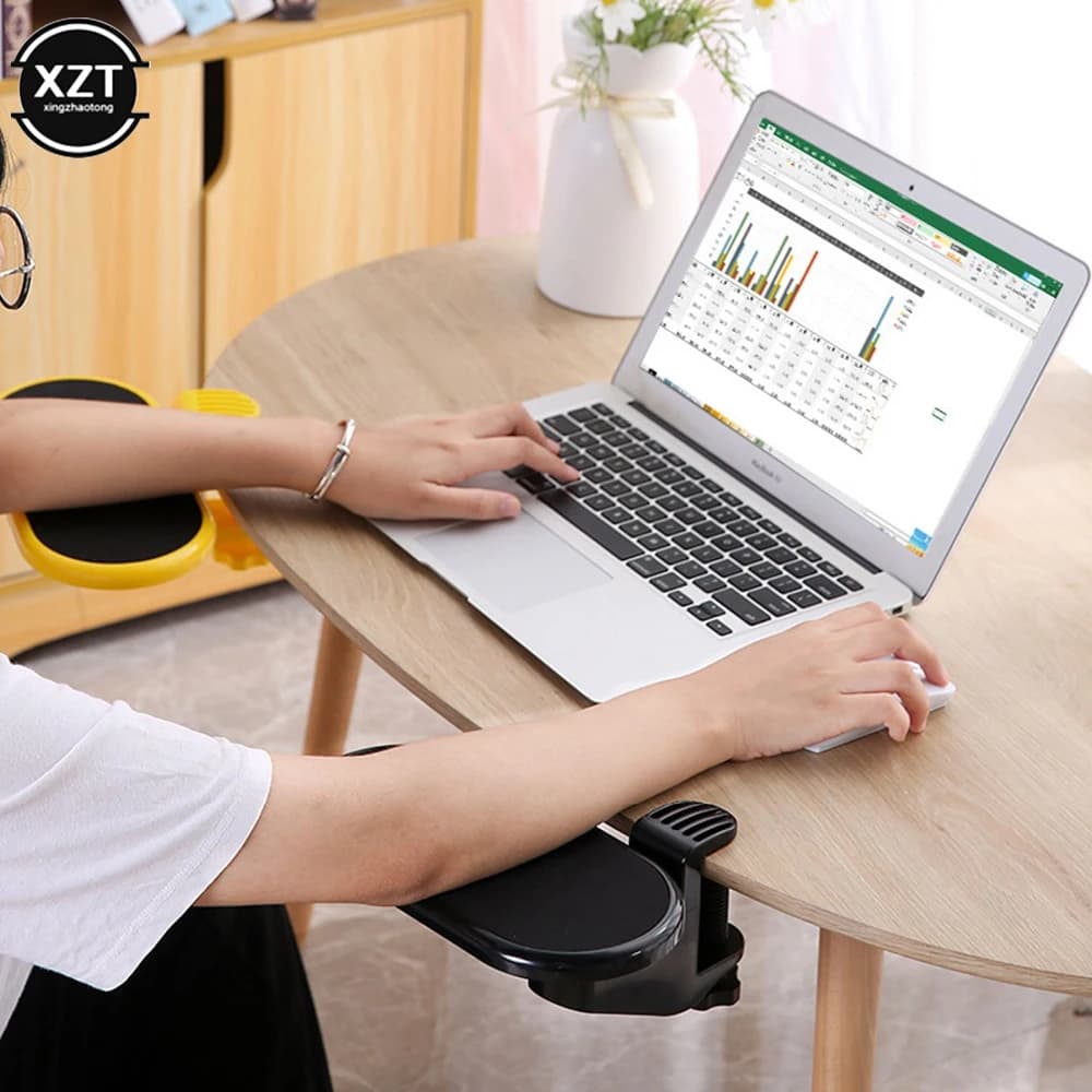 Nuovo supporto per braccio per Computer rotante supporto per poggiapolsi regolabile ergonomico supporto per poggiapolsi da scrivania supporto per tappetino per Mouse da ufficio