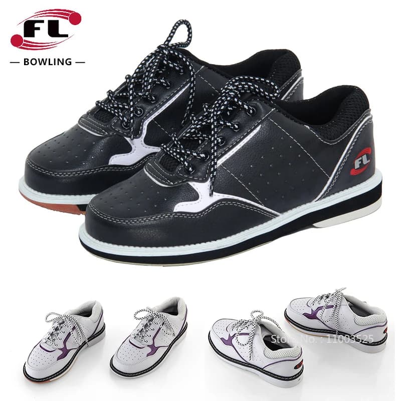 Unisex Right Hand Non-slip Indoor Bowling Shoes Professional Classic Men Women Leather Sports Shoes Comfortable Bowling Shoes