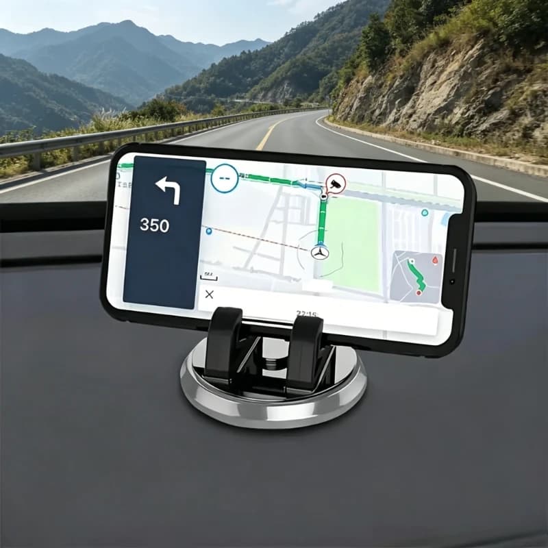 360 ° Supporto per Telefono Auto Girevole Antiscivolo da Cruscotto in Silicone per Navigazione e Guida a Mani Libere