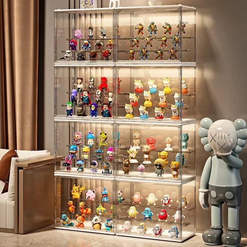 Transparent display for acrylic display for collectors and blind box toys