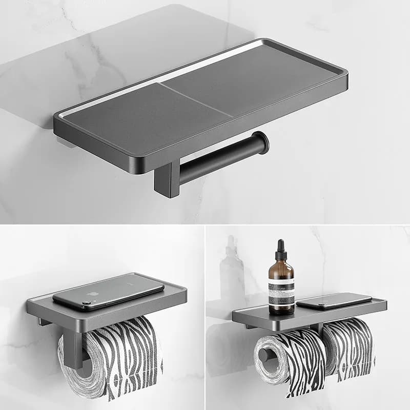 Toilet Paper Holder 304 Stainless Steel Toilet Roll Holder Hotel Bathroom Wall-Mounted Toilet Paper Holder