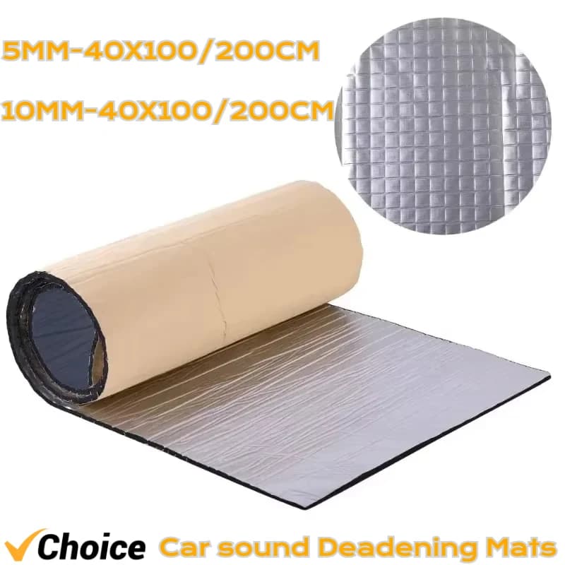 Car Sound Absorbent Mat 40X100/200cm, Acoustic and Thermal Insulation for Hood, Motor and Porter