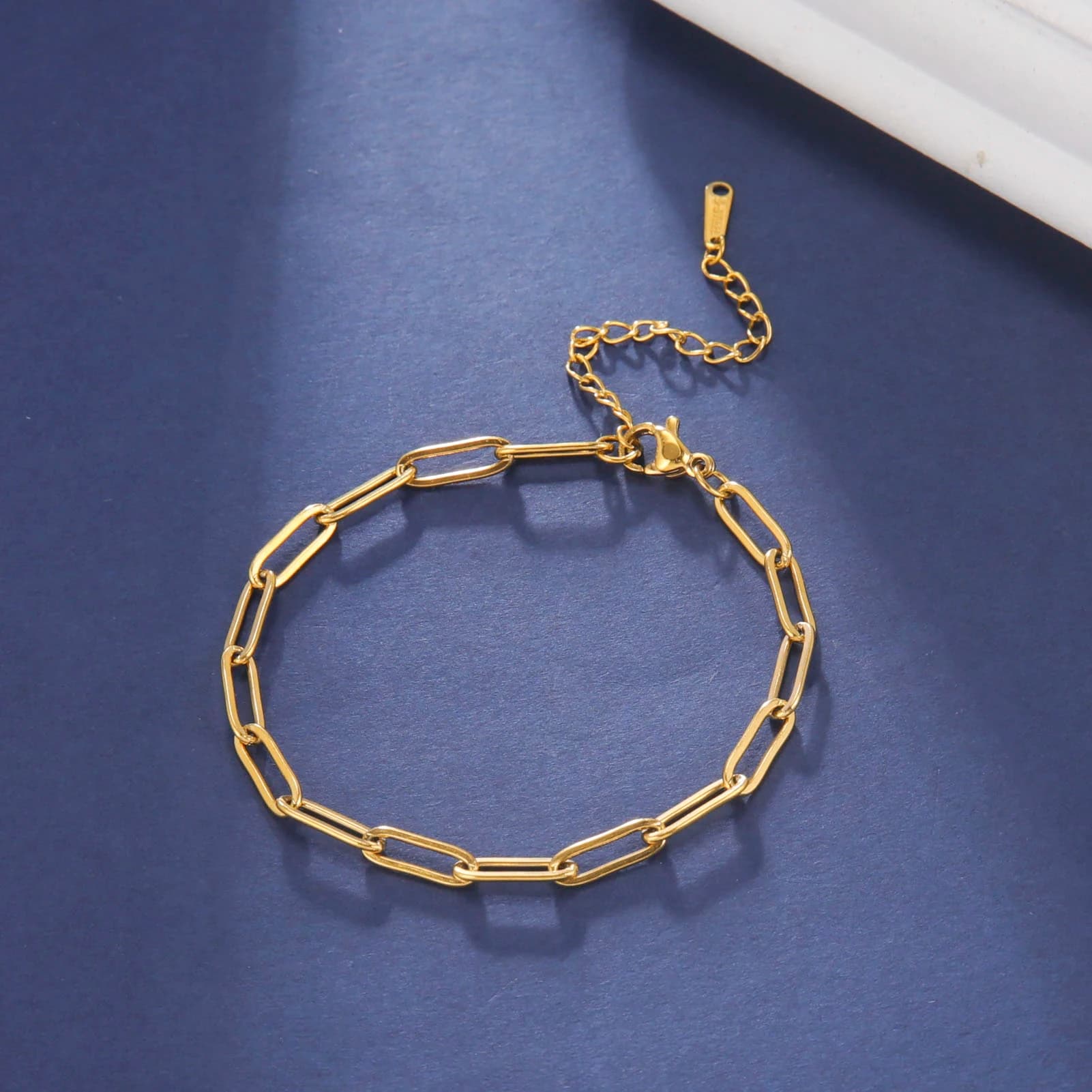 Skyrim Friendship Paperclip Catena a maglie Uomo Donna Ragazza Braccialetti color oro in acciaio inossidabile Gioielli minimalisti Regalo di San Valentino