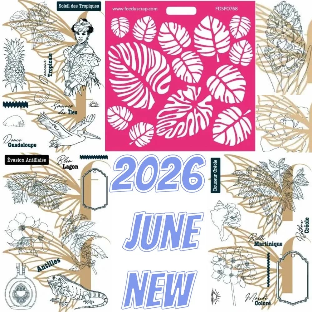 Tampons Transparents A6 - Antilles Dies and Stamps Scrapbook Diary Decoration Stencil Embossing Template DIY Greeting Card