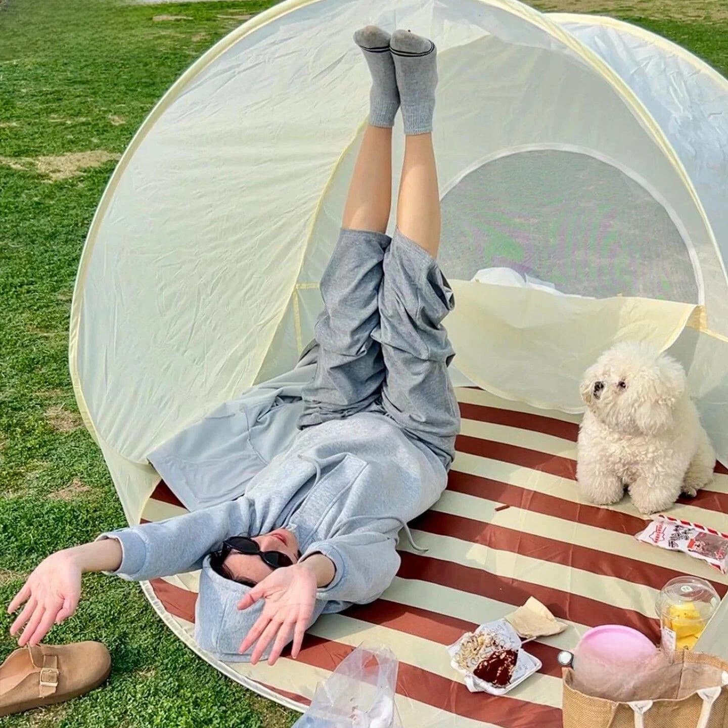 Portable Folding Camping Tent Outdoor Picnic Waterproof Sunshade Shelter One Touch Opening And Closing Indoor Children's Smal...