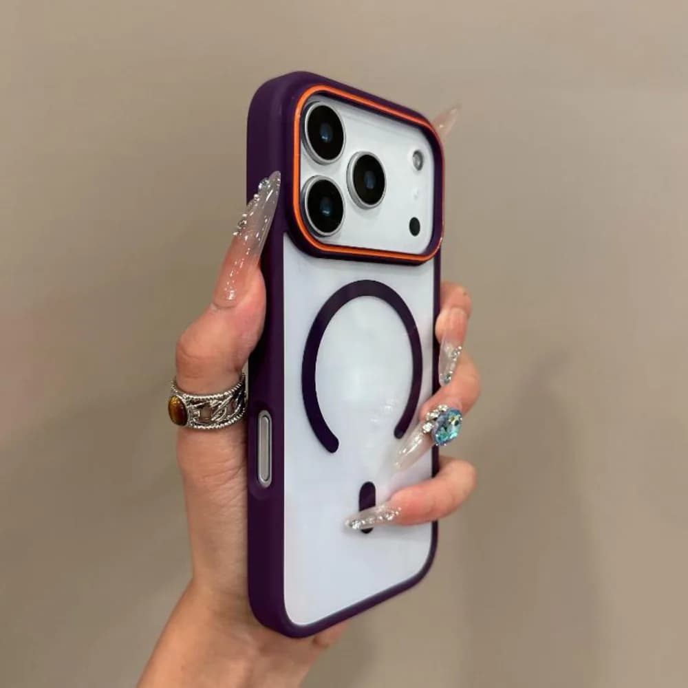 Transparent phone case Magsasfe for IPhone 17 Air 16 15 14 13 12 11 Pro Max shockproof bumper Magnet Wireless charging cover