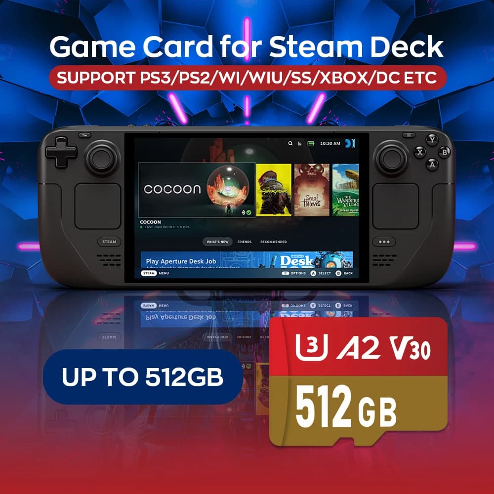 Scheda di Gioco Retro per Steam Deck con Batocera 40 Plug & Play con oltre 15000 Giochi per Emulatori PS3/PS2/PS1/PSP/WII/WIIU/XBOX/SS/DC