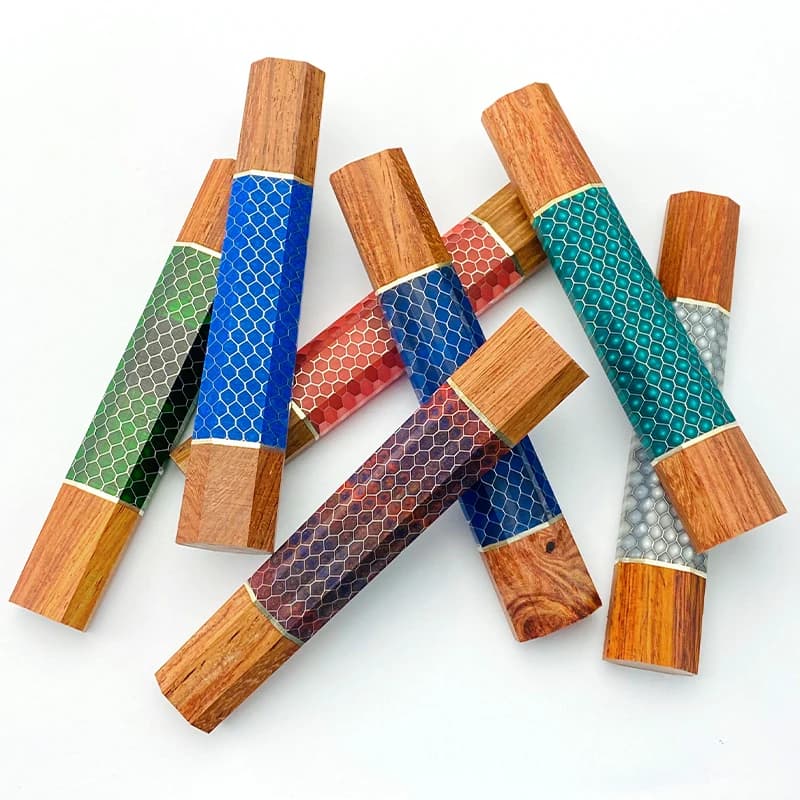 Manico per coltello da chef giapponese Parti di coltelli da cucina Manico per coltello in legno ottagonale per la realizzazione di maniglie per taglierina da chef in stile giapponese fai-da-te