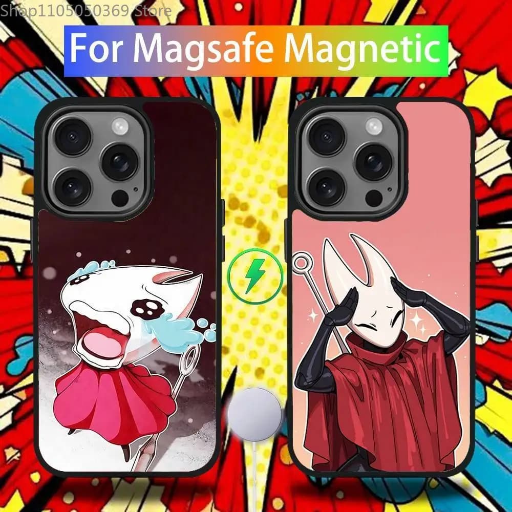 Custodia per telefono H-Hollow K-Knight S-Silksong Hornet per iPhone 17,16,15,14,13,12,11,Pro,Max,Plus,Mini,SE4,E Magsafe Ricarica wireless
