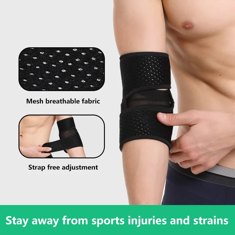 1 pezzo di supporto per gomito sportivo fasciatura gomitiere traspiranti basket pallavolo palestra cuscinetti per maniche per braccio di sicurezza sportivo regolabili