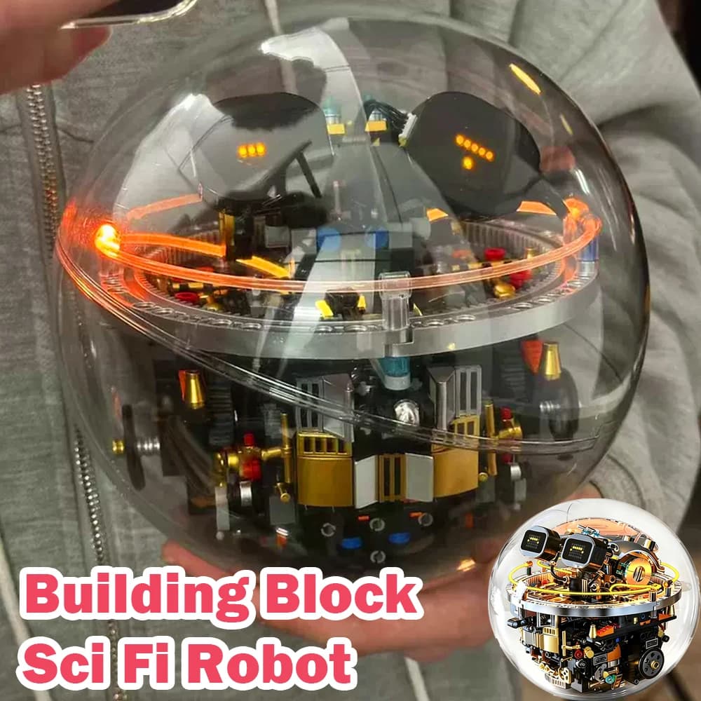 Blocchi di Costruzione Robot Sci-Fi Programmabili con Telecomando, Giocattoli Elettronici Intelligenti Fai-da-Te per Adulti