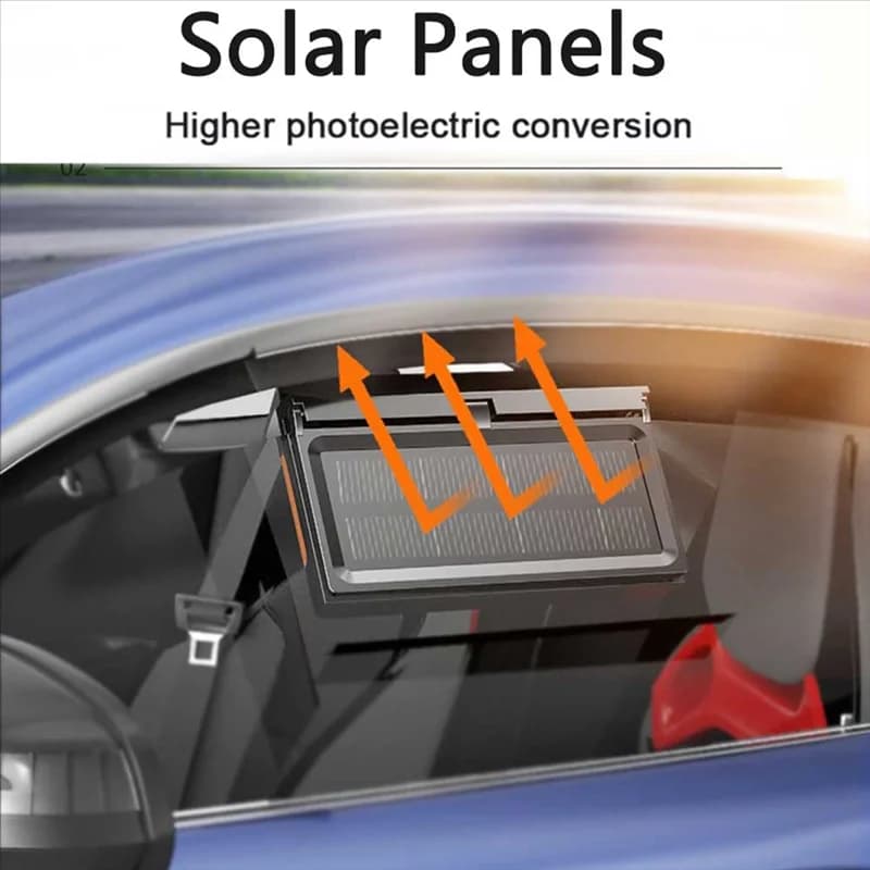 Ventilatore di scarico per finestra ad energia solare per auto Purificatore d'aria per auto Ventilatori per radiatore di sfiato ad energia solare per auto Ventilatore di ventilazione per veicoli