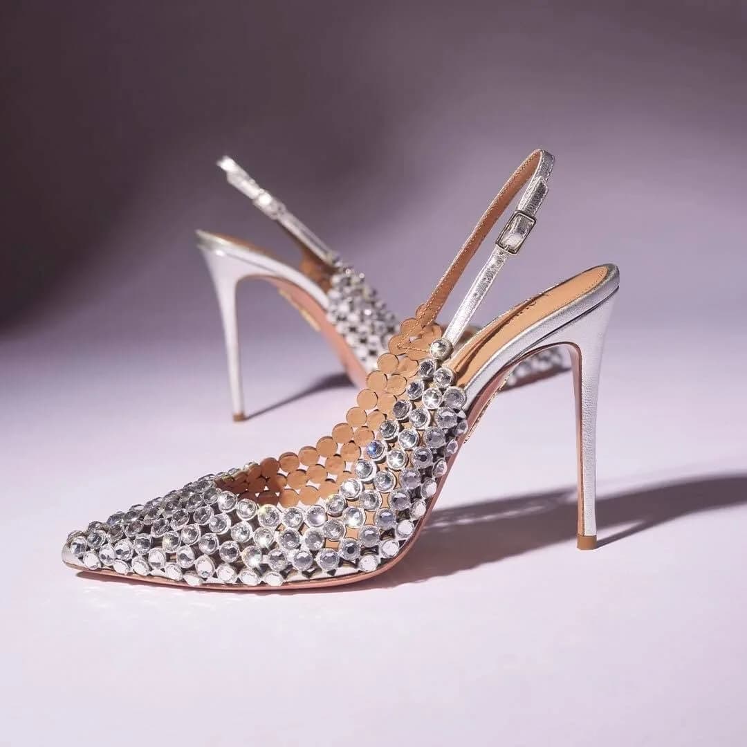 Luxury Brand Women's Shoes Designer Diamond High Heels High-end Sexy Wedding Shoes for Women High Heel Sandal Sandalias De Mujer