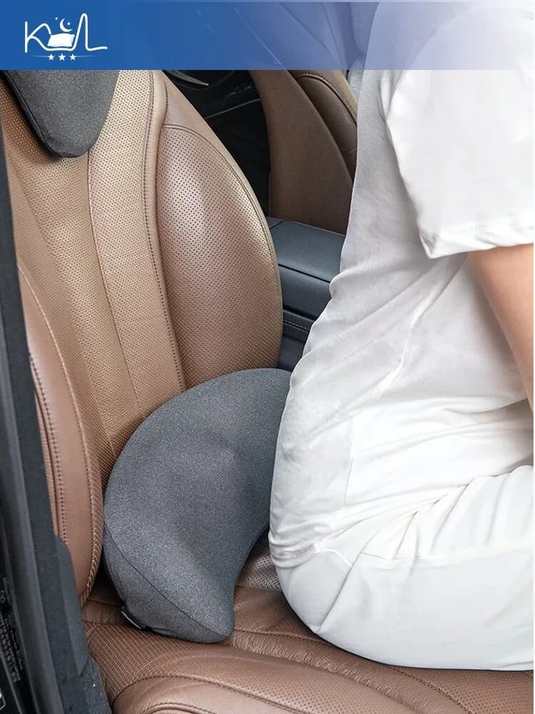 Cuscino Lombare in Memory Foam Antiscivolo per Sedile Auto - Supporto per la Schiena Universale per il Comfort di Guida