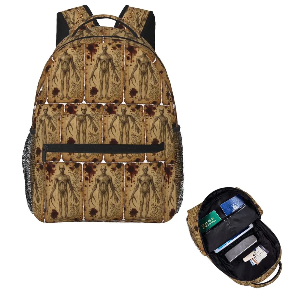 Evilution 50 Student Backpack School Bag Hiking Travel Daypack for Men Women Fashion Bookbag Shoulder Bags