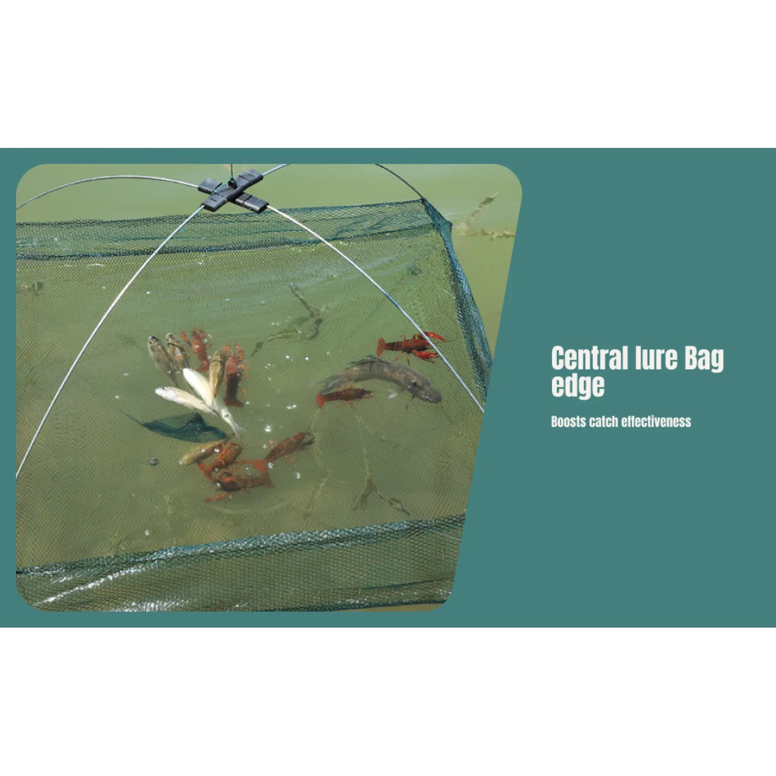 Foldable Fishing Net Nylon Crab Mesh Trap Landing Net for Sea Freshwater Shrimp Catching